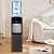Top Loading Water Cooler Dispenser, Hot and Cold Water Cooler, Holds 3 & 5 Gallon Bottles, Removable Drip Tray & Storage Cabinet Perfect for Homes Offices Living Room Kitchen (Grey, with Glass Doors)