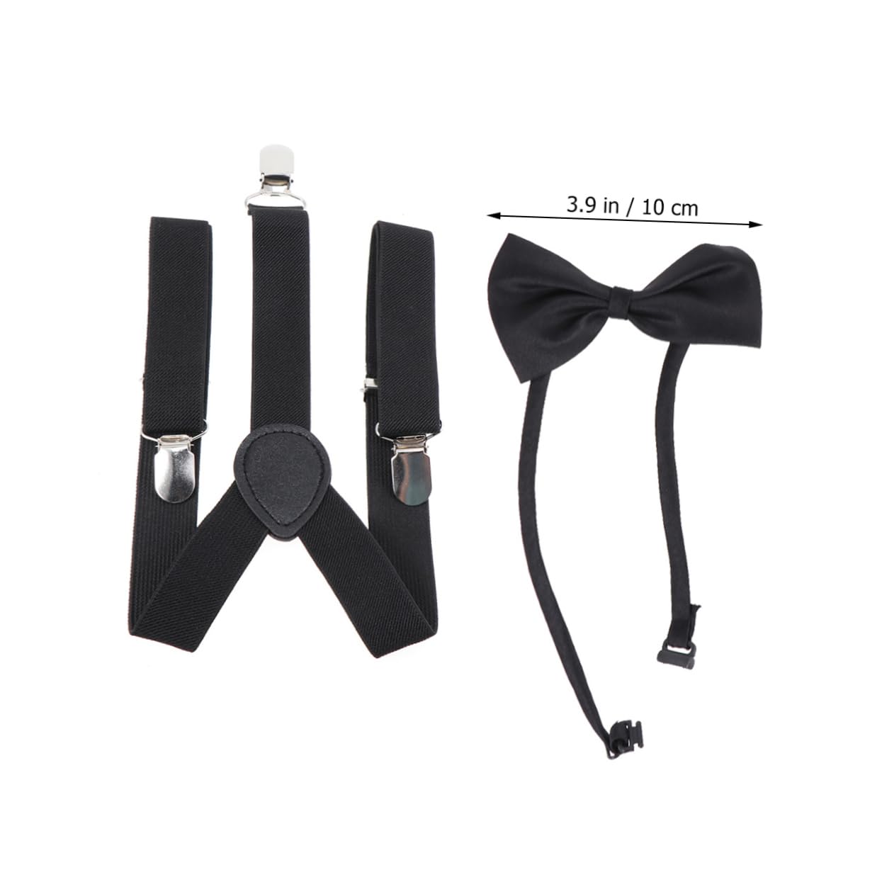 SHERCHPRY 3pezzi Bretelle Regolabili Per Ragazzo Ragazza Con Bretelle Elastico Back Per Occasioni Speciali Colore Nero