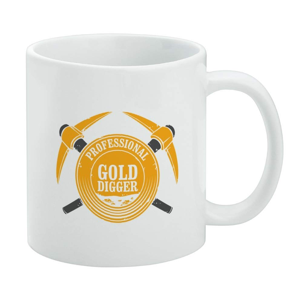 GRAPHICS & MORE Professional Gold Digger Pickaxe Pan Ceramic Coffee Mug, Novelty Gift Mugs for Coffee, Tea and Hot Drinks, 11oz, White
