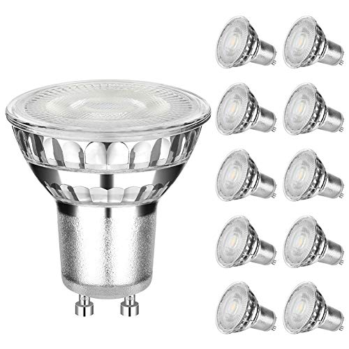 DEWENWILS 10-Pack GU10 LED Dimmable Bulb, 450LM, 5000K Daylight White Track Light Bulb