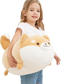 20" Shiba Inu Stuffed Animal Anime Corgi Kawaii Plush Dog Soft Hugging Pillow Cute Plush Toys Gift for Boy Girl Kids Birthday Valentine