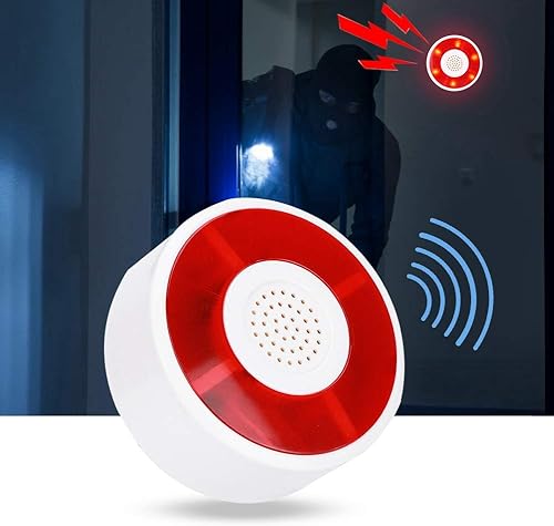 Miniatura 4 de Sonew DC 12V LED intermitente lámpara de seguridad sistema de alarma alarma estroboscópica luz de advertencia sirena acústica óptica