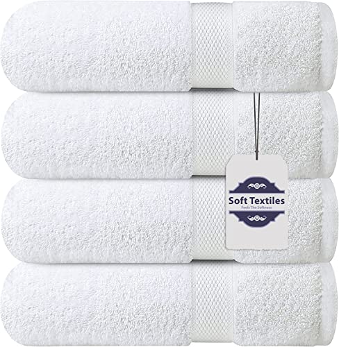 SOFT TEXTILES Bath Towels Set of 4 – 100% Cotton