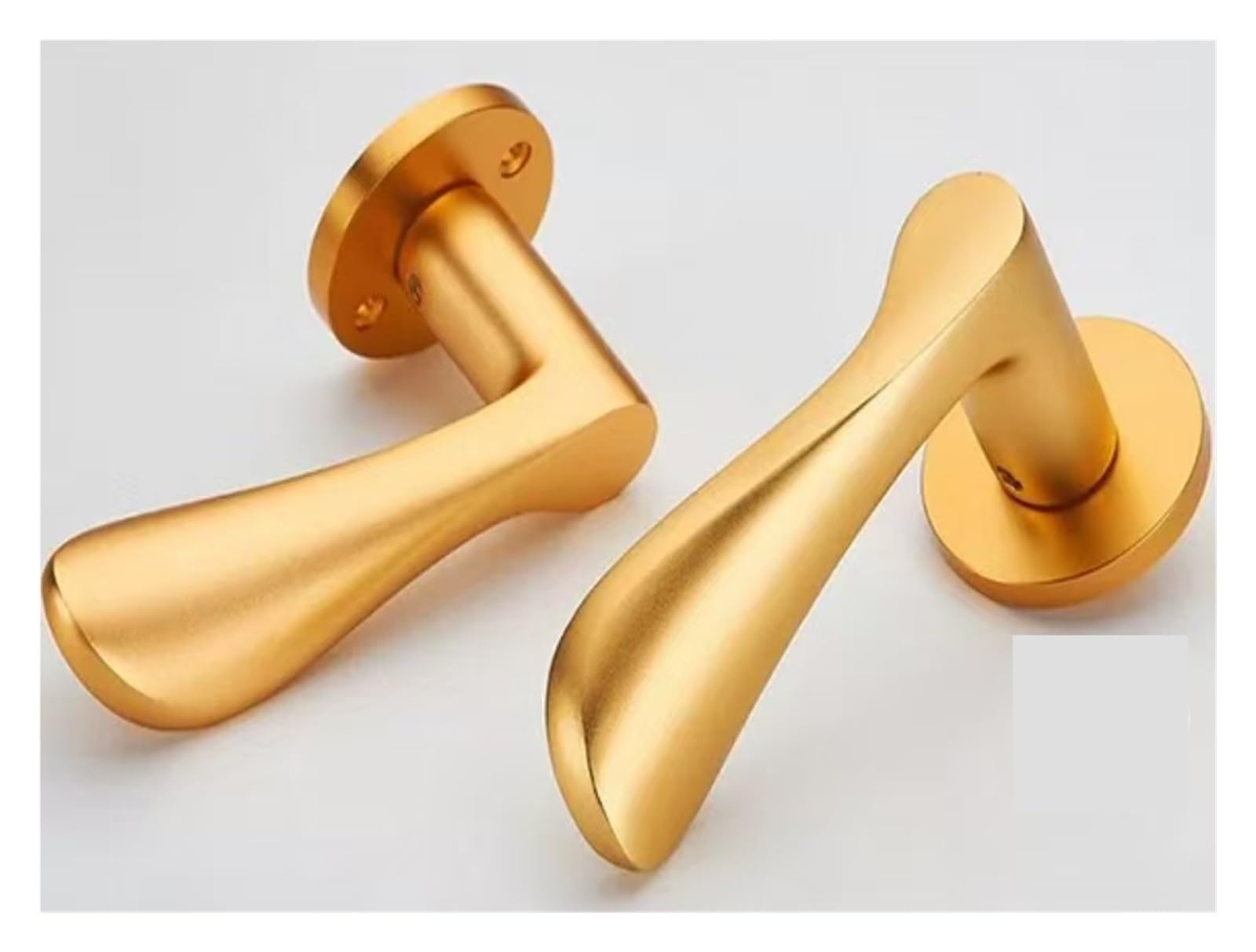 Türgriffschloss, Space Aluminium Schlafzimmer Split Silent Türschloss Türschloss Home Security Key Möbel Hardware(Gold 1)
