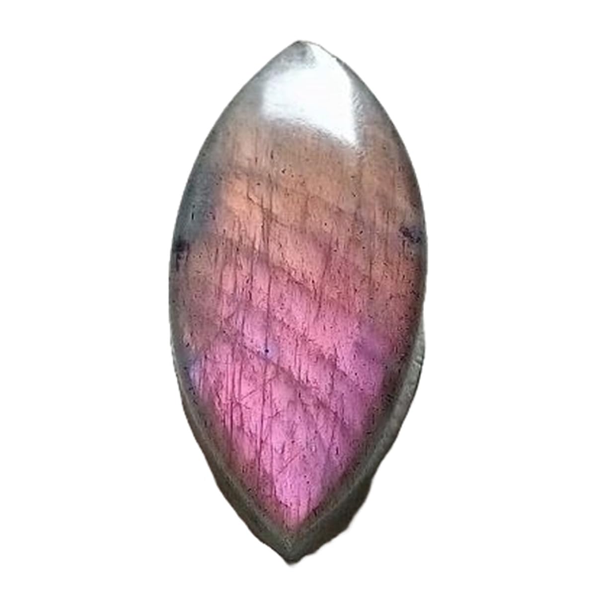 Labradorite violette naturelle en cabochon marquise pour fabrication bague et collier