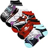 Hypnotic Hats Spider-Gwen and Miles Morales Women's 5-Pair Pack of Low Cut Socks