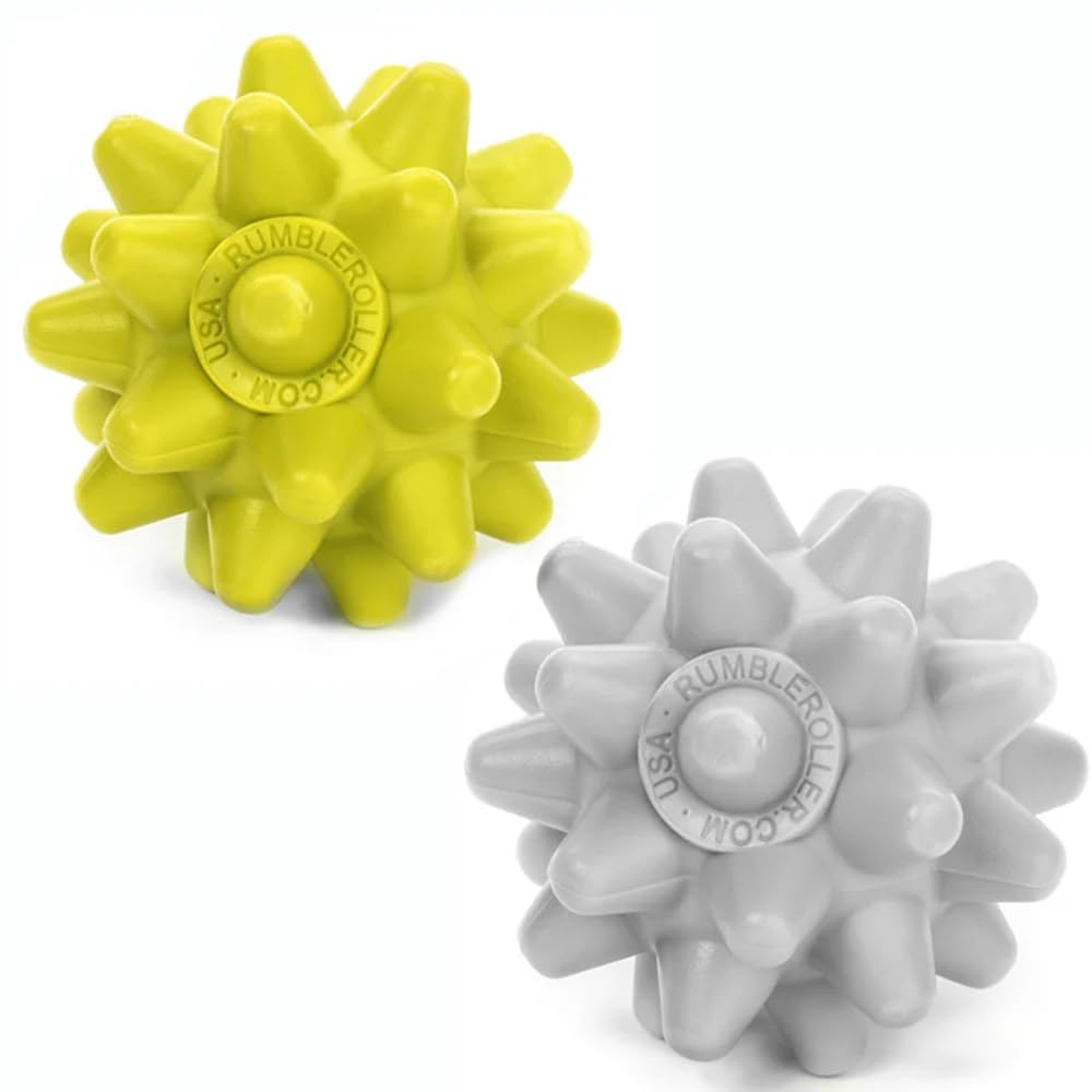 RumbleRoller Beastie Ball - 2 Ball Pack - Massage Roller Ball - Hervorragend für die Arbeit an problematischen Muskeln (RumbleRoller Beastie Ball -1 Original & 1 Xtra Firm Massagerollerball)