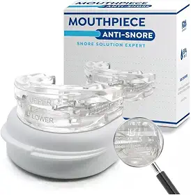 Protetor Bucal Anti Ronco, Silicone Moldável com 10 Configurações de Ajuste, Proteção Superior e Inferior