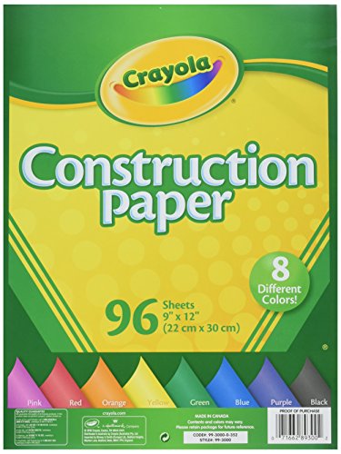 Papel de construcción Crayola para tardes de dibujo y maquetas escolares creativas en casa