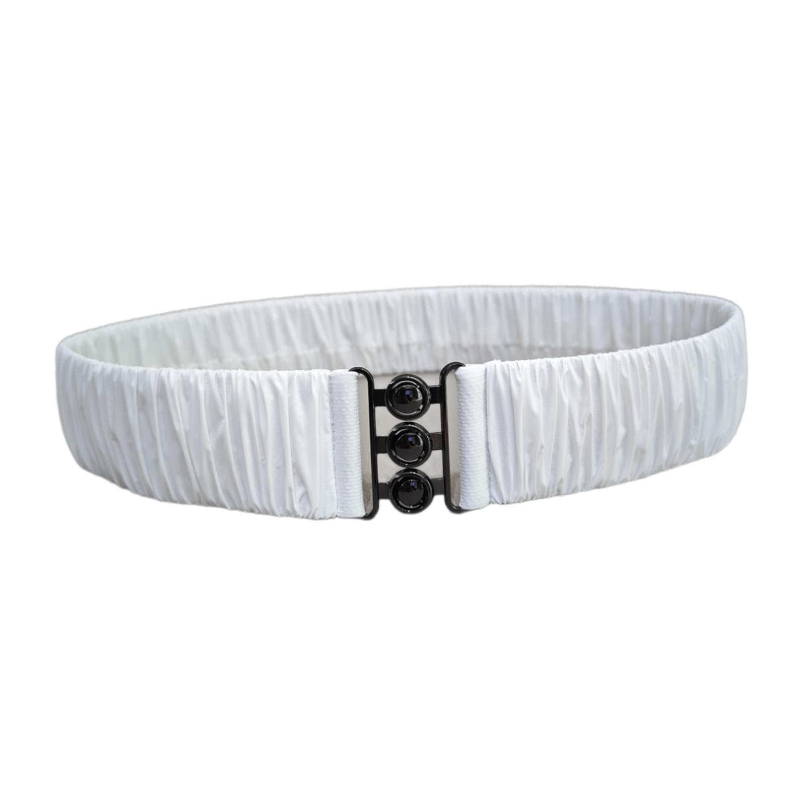 Elastic Waist Belt Casual Trimmer Stretch Waistband for Clothes Jacket Women White-image-19