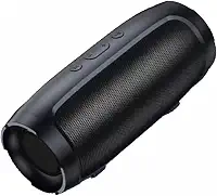 Caixa de Som Portátil Bluetooth, Rádio FM, Entrada USB, Bateria Recarregável, Design Compacto (Preto)