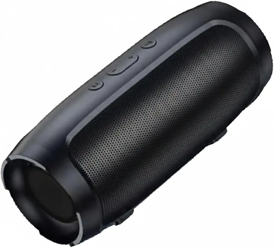 Caixa de Som Portátil Bluetooth, Rádio FM, Entrada USB, Bateria Recarregável, Design Compacto (Preto)