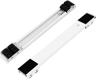 WATIIFUFU Suporte para máquina de lavar roupa mini móveis base ajustável suportes em L suporte de geladeira ajustável resistente suporte de base de geladeira suporte ajustável para móveis Dolly suporte ajustável para geladeira