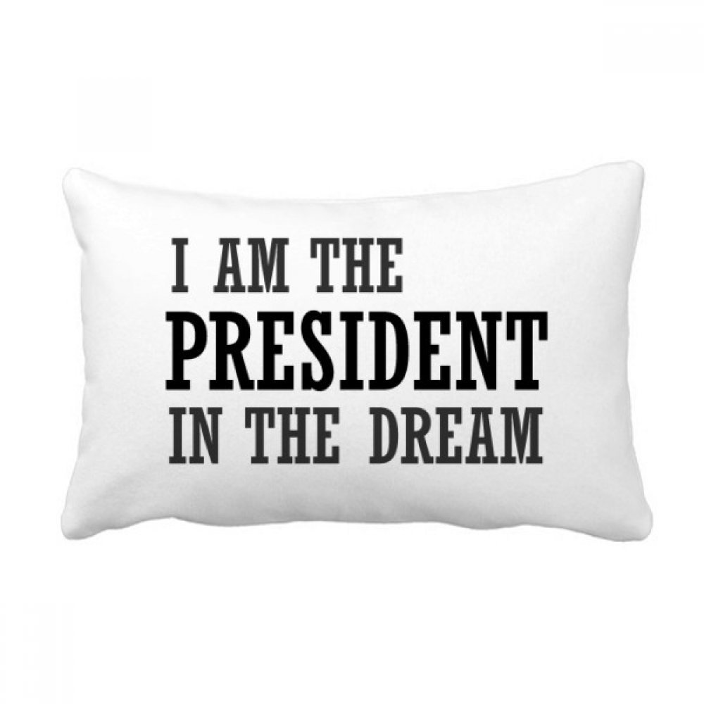 Coussin lombaire Je suis Le Presidengt avec insert et housse amovible 16x24 pouces