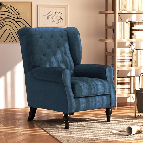 HOMCOM Mid-Century Modern Accent Chair, High Wingback...