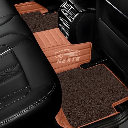 Image of NEXTA 9D Premium Custom Fitted Car Tray Mats Compatible with VinFast VF MPV 7-7 Seater (All 3 Rows) (Tan)