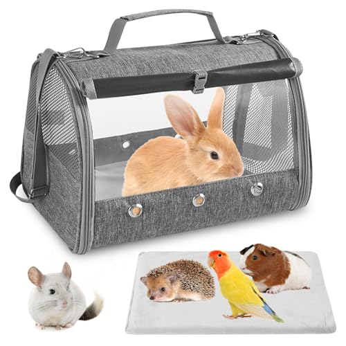 Kleine Haustier-Tragetasche Mit Kissen,Kleintier Tragetasche,Transportbox für Katze Mit Seitlicher Öffnung,Meerschweinchen-Tragetasche,Faltbare Transportbox,Hundetransportbox für Kätzchen Welpen Vögel