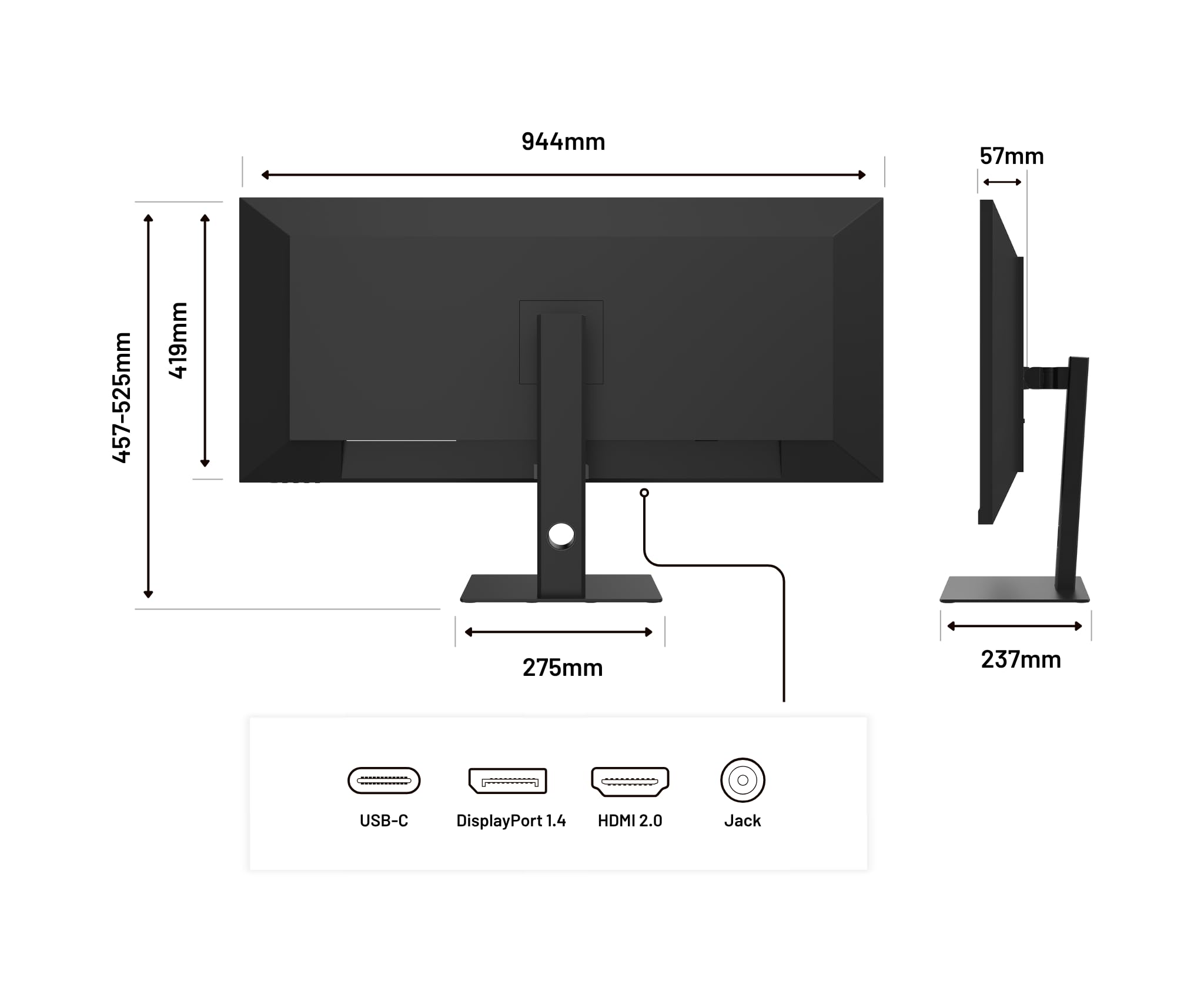 JAPANNEXT Wyświetlacz PC Gamer 40" 144Hz 1ms IPS UWQHD (3440 x 1440) | Ładowanie USB-C 90W | G-Sync/FreeSync | 2 lata | JN-IPS401UWQHD144