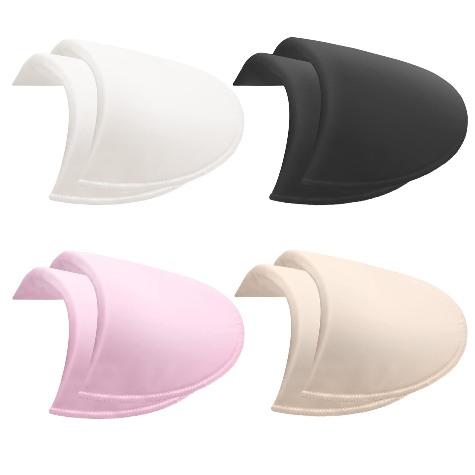 4 Pairs Shoulder Pads for Women, Professional Attire Enhancement and Posture Support, Sewing Projects Customization,Non-Woven Shoulder Pads