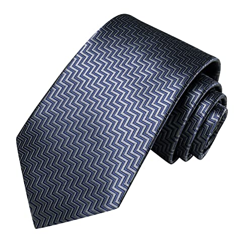 Image of Hi-Tie Mens Paisley Floral Striped Ties Set Silk Necktie and Lapel Pin for Men Pocket Square Cufflinks Set Business Wedding