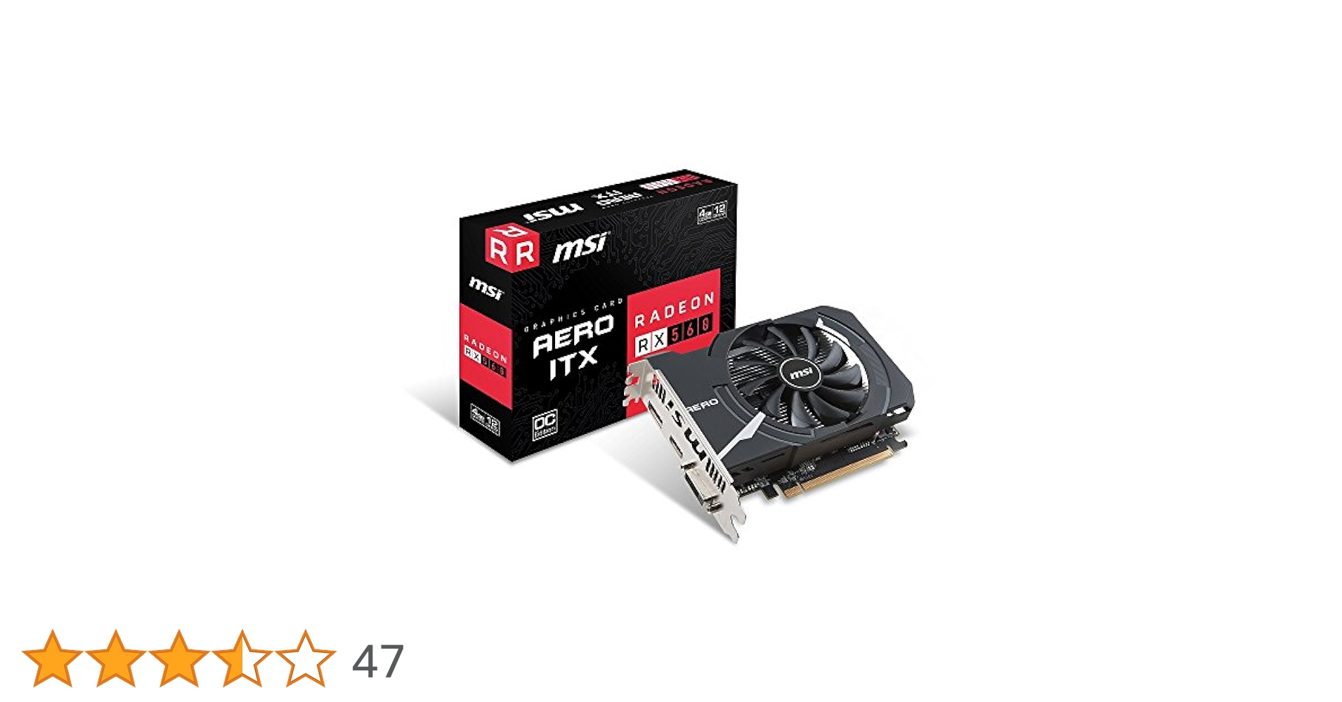 専用radeon rx 560 aero itx 4g oc グラフィックボード Radeon RX 560 AERO ITX 4G OC | MSI グラフィックボード RADEON