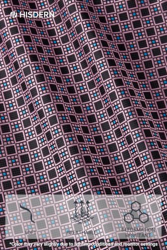 Image of HISDERN Ties for Men Paisley Tie and Pocket Square Cufflinks Set Formal Classic Floral Necktie Handkerchief Wedding Party