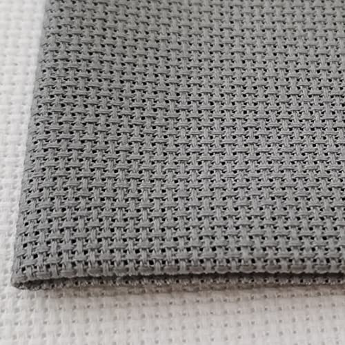 Image of KCS 4 /6 pc of 12 inch x 18 inch (30cmx45cm) 18CT Counted Cotton Aida Cloth Cross Stitch Fabric (6 pc, Pearl Grey+Light Steel Grey+Medium Grey)
