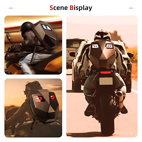 Gelrova Knight Serise Led Motorcycle Backpack, Hard Case Riding Backpack Diy Motorbike Luggage Laptop Bag Waterproof #TOP3