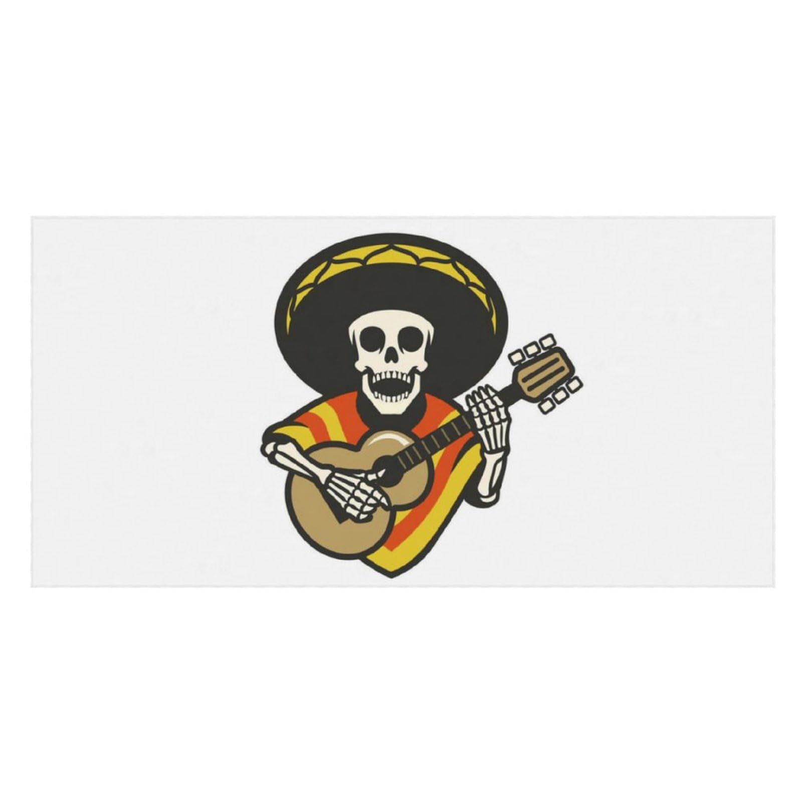 LWORZIIB Beach Towel, Mexican Guitar Skull Bath Towel, Pool Towel Great for Gym Swimming 80 X 160cm