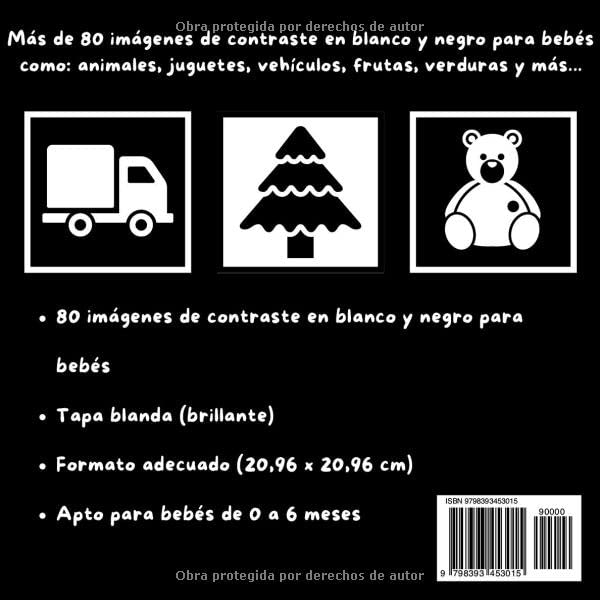 Miniatura 2 de Libro de Alto Contraste para Bebés Mis Primeras Imágenes de Alto Contraste 80 Imágenes Simples en Blanco y Negro Para Desarrollar La Vista de