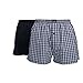 Produktbild Götzburg Herren Web-Shorts 2er Pack Zweiteiliger Schlafanzug, Blau (Blue-medium-Check 624), Large (Herstellergröße:L/6)