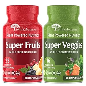 Terra Kai Organics Organic Super Fruits and Veggies Supplement Gluten / Gelatin Free, Non GMO, Soy Free & Vegan | Reds…