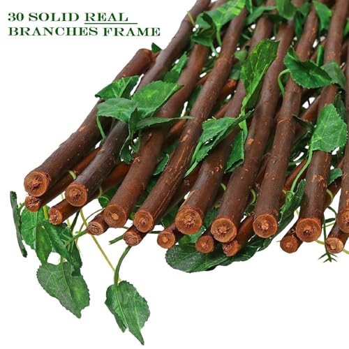 Image of Artificial Grass Trellis with Money Plant Leaves (2 Pieces) Expandable Grass Fence I UV Protected I Outdoor Indoor (Green, 1 Piece is 2.29 Feet x 0.75 Feet, expands to 5 FEET x 1.6 Feet)