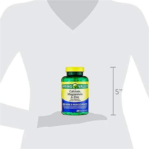 Miniatura 8 de Spring Valley  Calcio magnesio y zinc Plus vitamina D3  250 cápsulas recubiertas  Huesos saludables dientes nervios músculos corazón e inmune  imán