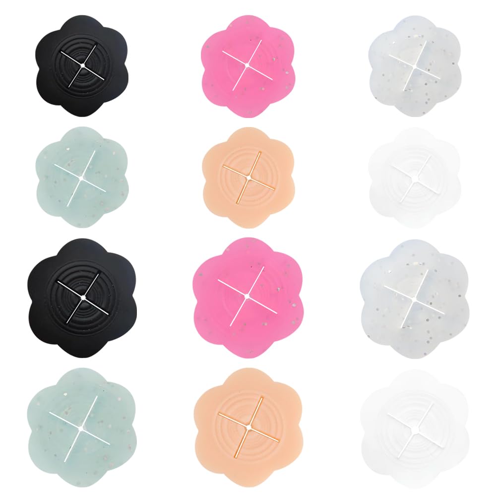 TRKETK 12 Pcs Cinch Clips for Women Clothing 2 Sizes Fashion Invisible Back Dress Clips Silicone Hidden Shirt Cincher for Loose Shirts Dresses Clothing Accessories (6 Colors)