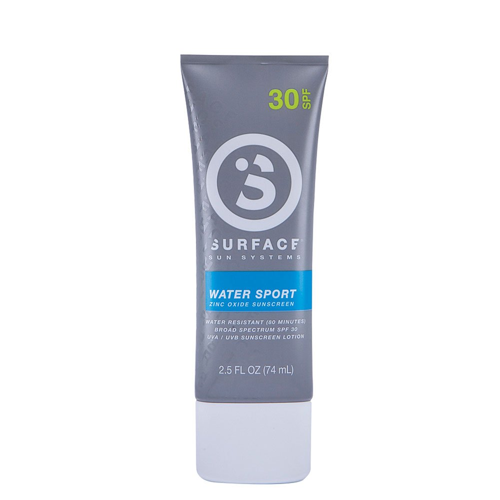 Clear Zinc Water Sport Sport Sunscreen by Surface - Free of Suspect Chemicals Making it REEF AND OCEAN SAFE - Long Lasting SPF 30 Waterproof Sun Protection
