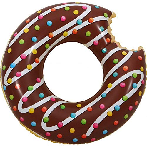 Giant Chocolate Pool Float inflatable Rubber Ring Lilo Toys Doughnut Donut Large Xl Adult Swim Ring...