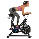ANCHEER Indoor Cycling Bike - Stationary Exercise Bikes with 49LBS Flywheel, Adjustable Resistance a