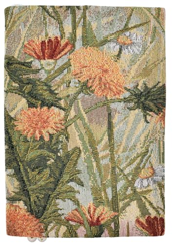 BLBMH 6x9 Bible Book Cover with Bookmark for Women | Handmade Non-Stretch Fabric Protector for Paperback Journal Softcover Books Gift for Bible Lovers - Dandelion
