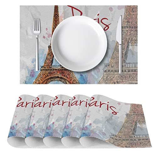 Sets de table Paris Tour Eiffel x6 antidérapants et thermorésistants 30x45 cm - 3