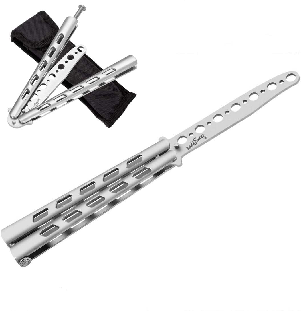 Upgrade Butterfly Knife Trainer, Practice Training Butterfly Knife Tool, Balisong Trainer Unsharpened Blade