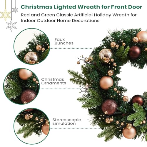 Couronne de Noël : guirlande décorative premium pour mur et mariage