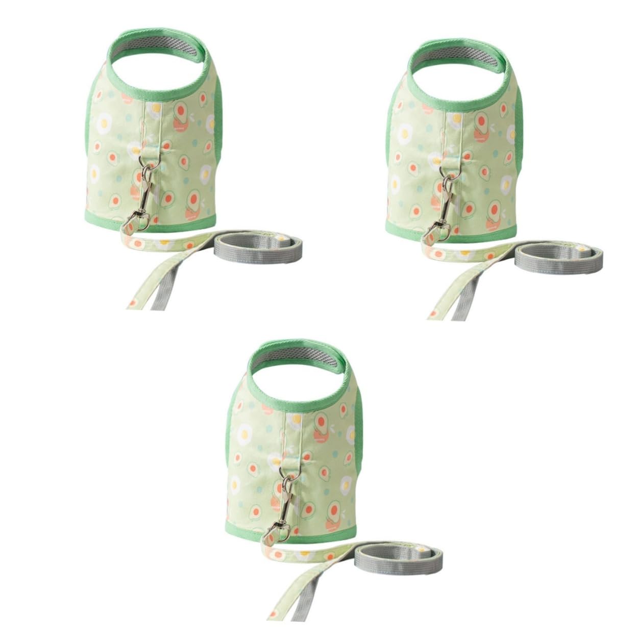 Happyyami 3juegos Arnés y Correa De Vestido para Gato Diseño De Aguacate Arnés para Mascotas para Paseos y Actividades Al Aire Material y Transpirable Mediano