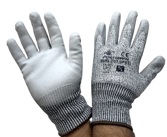 FORTUNER DURA-CUT Cut-5 PU Gloves/SafetyHand Gloves/Cut/Splash Resistance/Anti Slip Gloves IDEAL For Mechanical Risks and Industrial Safety Anti-Cut Protection |Pack Of 1 Pair| (B0BZPPJ5TV) Amazon Price History, Amazon Price Tracker