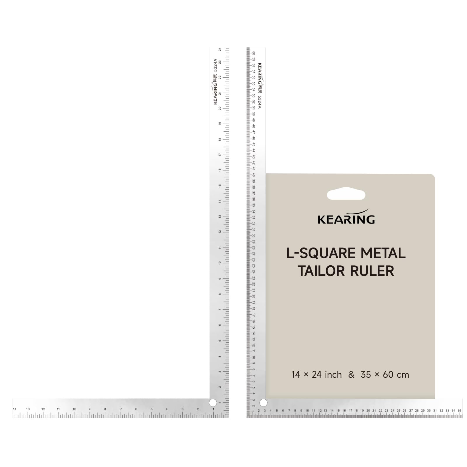 KEARING 24"x14" L-Square Ruler Other Sided Metric 60x35cm for Sewing โ image 1