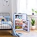 West Bend Mini Fridge with Freezer for Bedroom, Office, Bar or Dorm Room, Retro Compact Refrigerator features Glass Shelves, Manual Defrost and Adjustable Temperature Control, 3.1-Cu.Ft., Blue