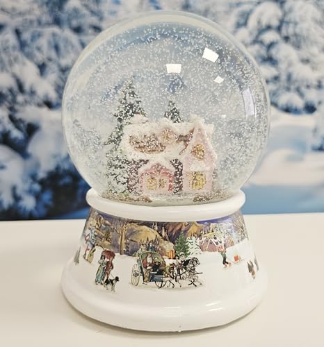Schneekugel Zuckerbäckerhaus Weihnachtsbäckerei auf Sockel...