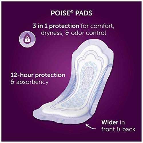 Image of Poise Incontinence Pads, Maximum Absorbency, Regular, 48 Count (Pack of 2)