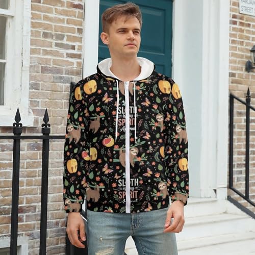 Chaqueta con capucha para hombre manga larga miniatura 3