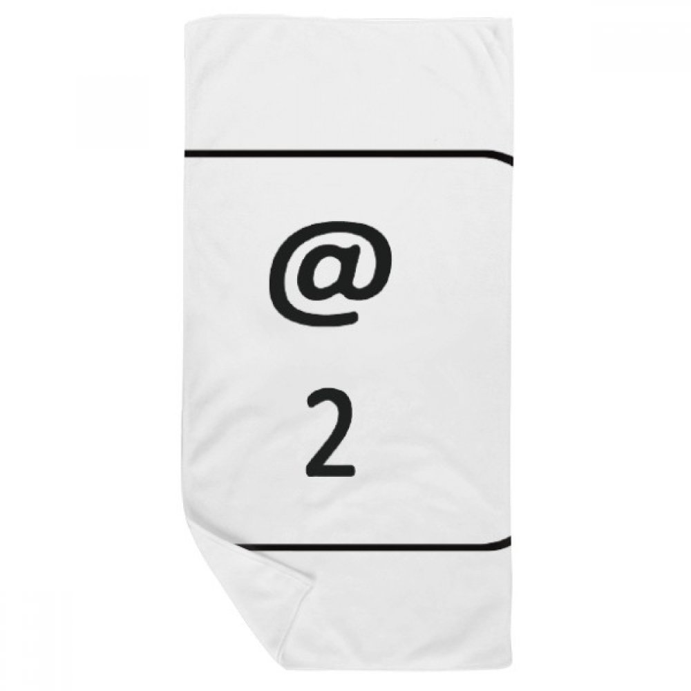 Serviette de bain doux gant de toilette multicolor clavier 35x70cm absorbant